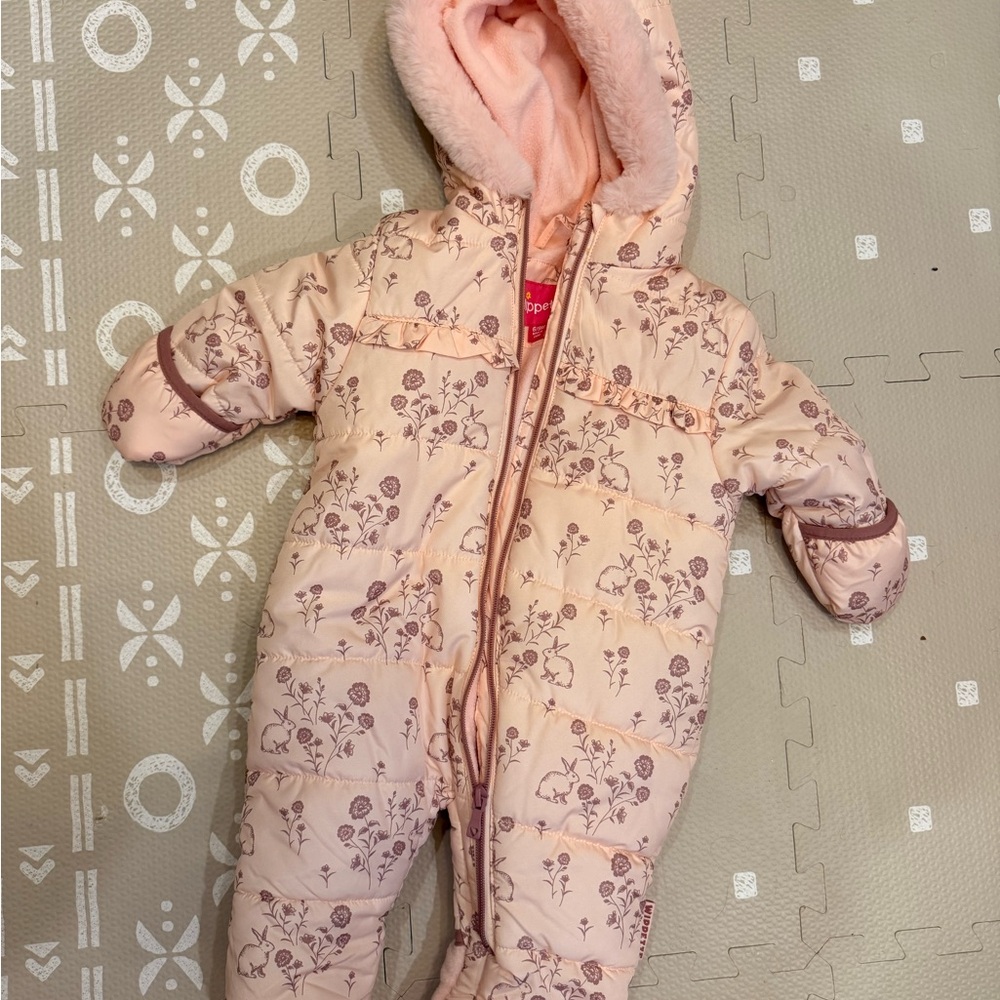 Wippette Pink Floral Kids Footie